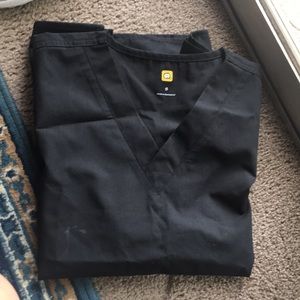 2 sets Black scrub shirt and pant, wore only once